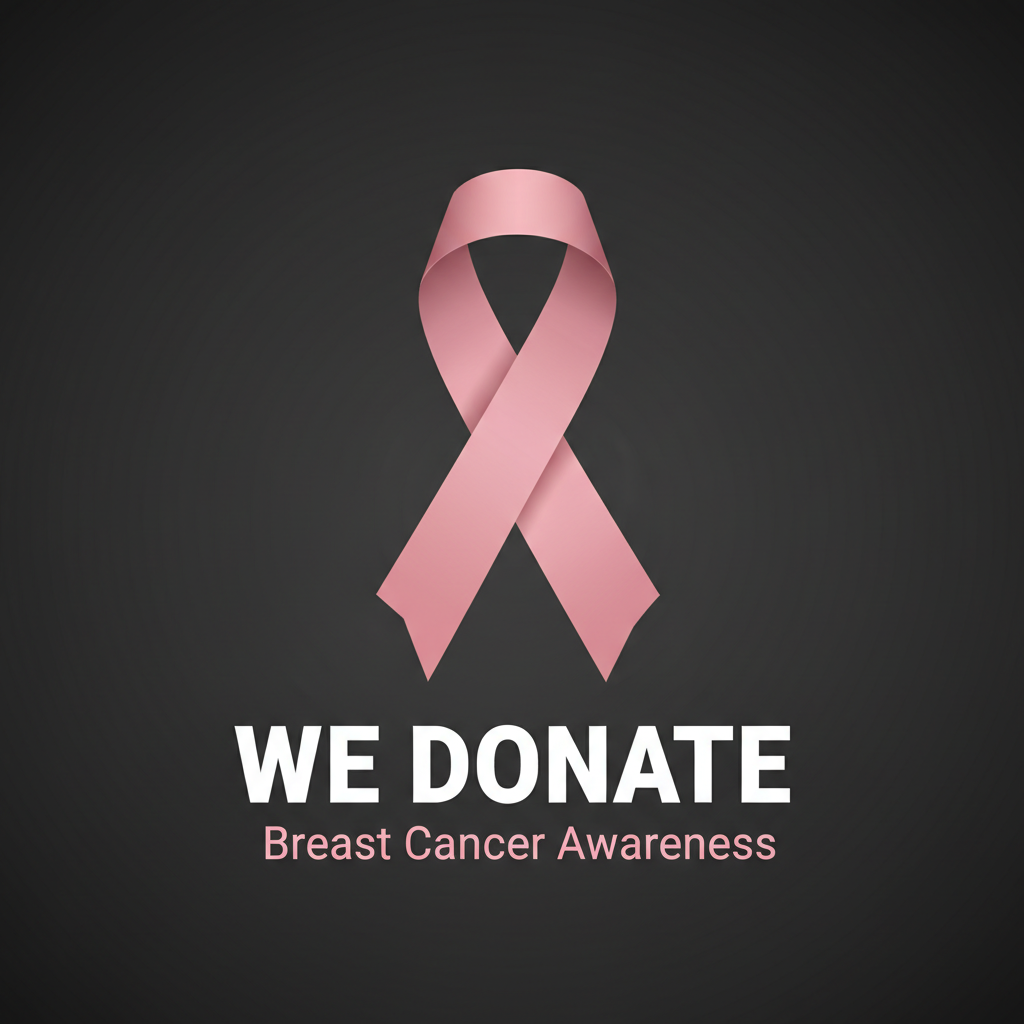 We donate to breast cancer awareness